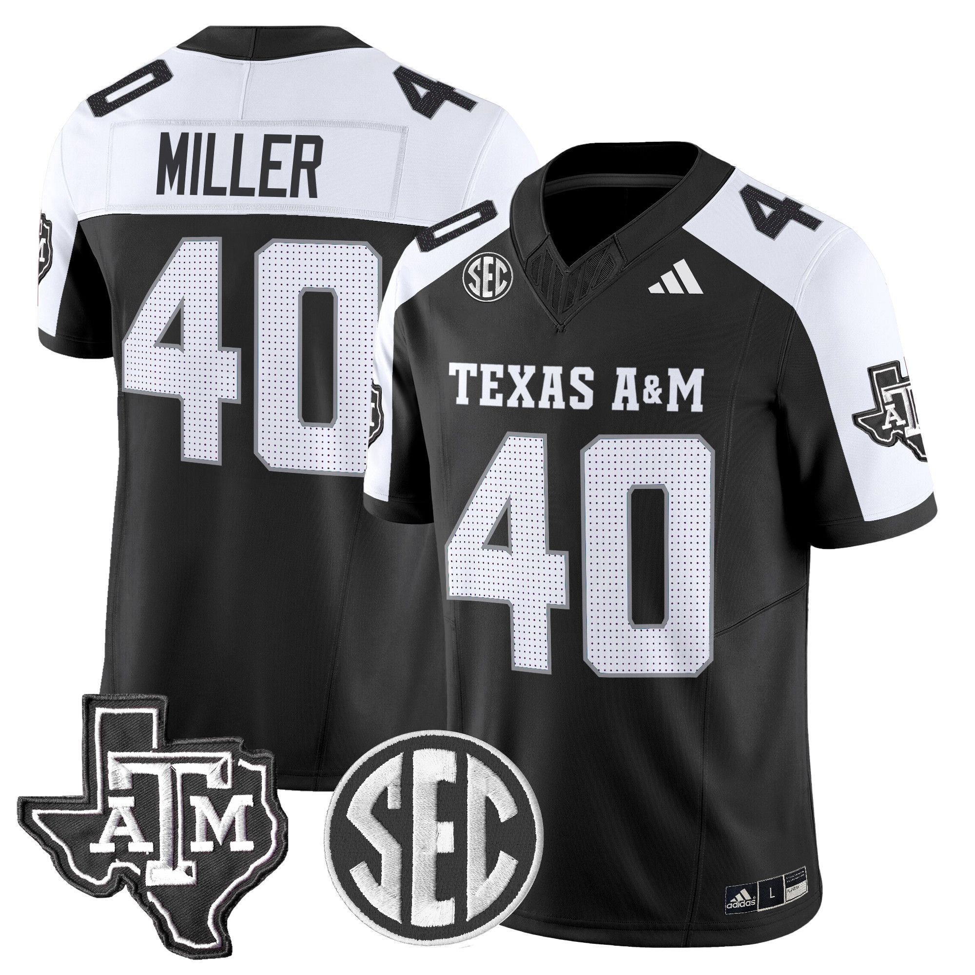 Men Texas A&M Aggies #40 Miller Black 2024 Vapor Limited NCAA Jersey->ncaa teams->NCAA Jersey